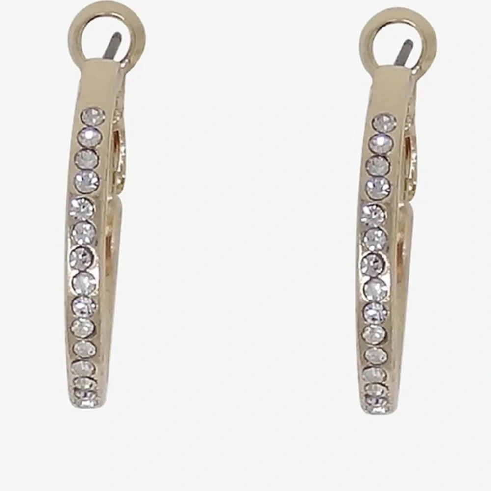 Hot Topic Bamboo and Bling 3 Pair Hoop Earring Set - Picture 2 of 4
